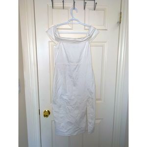 This is a white dress by the brand Lulu’s!
